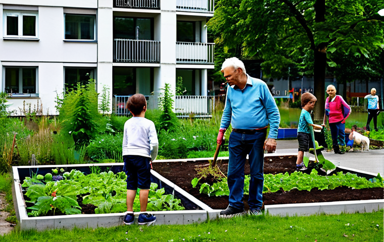 도시와 건축의 사회적 역할 - Participatory Urban Development**

"A community garden in Hamburg, Germany, showing diverse resident...