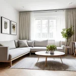 Home 22 건축 공간 활용 아이디어 - **Prompt: Multifunctional Living and Dining Area in a Modern Small Apartment**
A brightly lit, m...